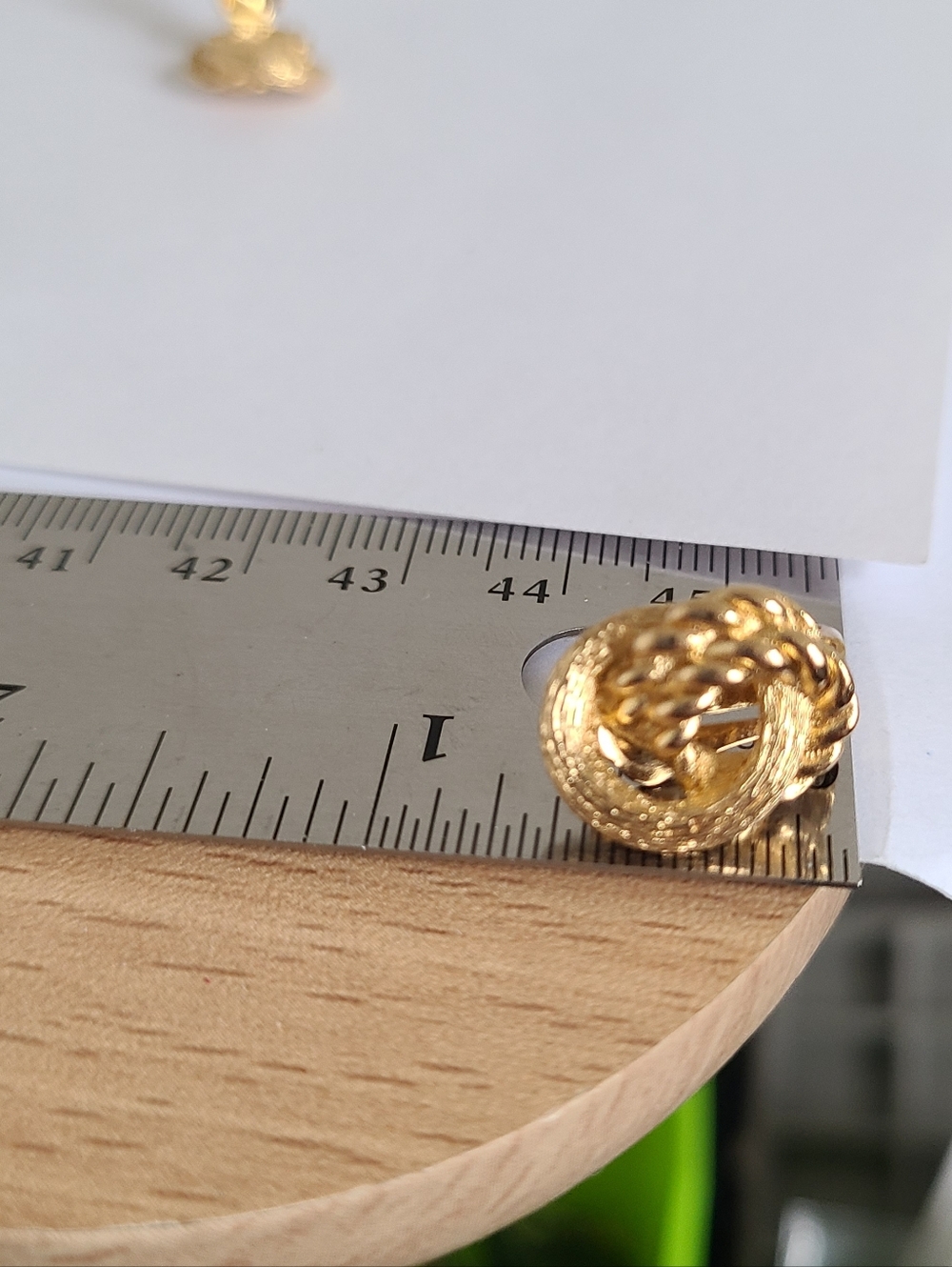 Vintage Christian Dior Luxury Gold Double Circle Rope Knot Chunky Stud Earrings - Picture 8 of 16